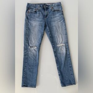 AG Adriano Goldschmied “The Ex-Boyfriend Slim” Distressed Jeans – Size 24R